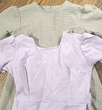 Authentic Amish Girls Dresses Size 10. Lot Of 2 With Aprons. Shipshewana IN Made