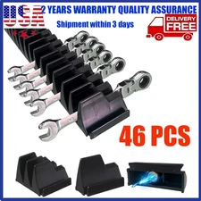 Magnetic Modular Wrench Organizer Compact Tool Storage Slots hold Tools SAE*46