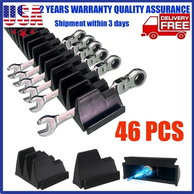 Magnetic Modular Wrench Organizer Compact Tool Storage Slots hold Tools SAE*46