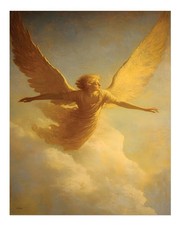 Himmlischer Engel Wandkunst Inspirierende Dekoration Klassischer Geist