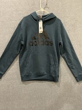 Adidas Mens Size Medium Green/Black Logo Sports Hoodie NWT