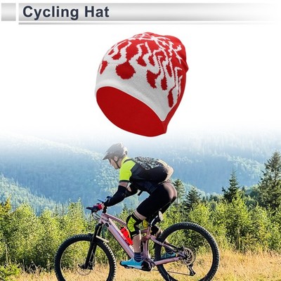 Cycling Hat Warm Comfortable and Breathable White ZOOK Flame Red  21x22cm