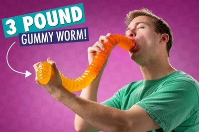 gummy worm sex toy Suction and flicking silicone clitoral stimulator main image 0