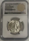 1943 Original Bag Fragment, Walking Liberty Brilliant Uncirculated🔥🔥🔥
