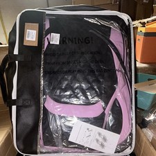 Portable Foldable Baby Play Yard Playpen, Pink/Black, Infant Toddler