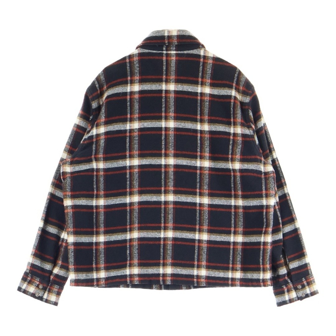 CHROME HEARTS Y NOT WORK DOG Flannel Check Shirt Wine Knot Crossball Button Used thumbnail 2