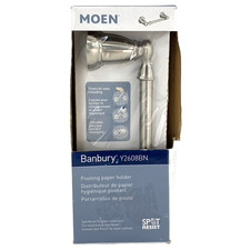 MOEN Banbury Brushed Nickel Pivoting Toilet Paper Holder Bathroom   Y2608BN