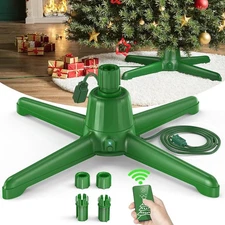 2025 Upgrade Rotating Christmas Tree Stand, UL Certified Deep Green 