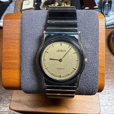 Vintage Leroy by Baume & Mercier 27mm Watch Running Gold Plated
