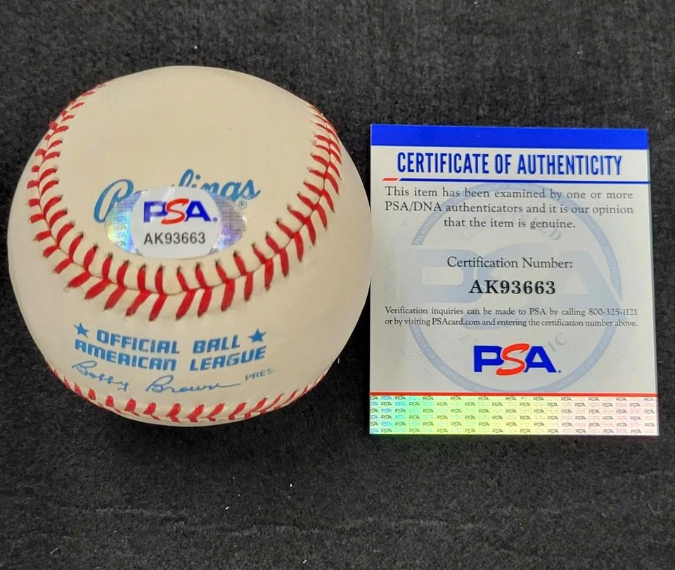 Dave Winfield signed Official American League AL OAL Baseball autograph ~ PSA - Image 2 of 2