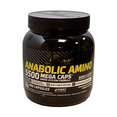 (54,33 EUR/kg) Olimp Anabolic Amino 5500 Mega Caps 400 Kapseln Dose MHD17.07.26