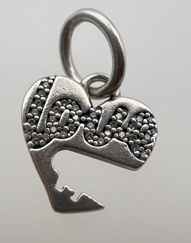 Pandora Sterling Silver Heart Crystal Love Charm 925 ALE