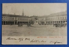 1904 Novara - piazza v. emanuele II - carri agricoli