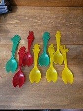 Vintage USA Nursery Rhyme Spoons Children Lot Of 8 - L4