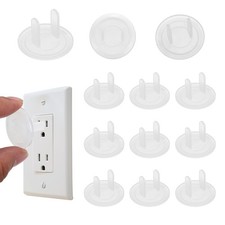 10 Pack Outlet Covers Proofing Safety Plug Covers for 2-Prong, Round Clear
