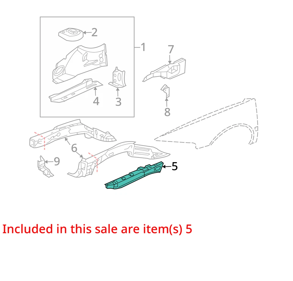 1997-2005 BUICK CADILLAC PARK AVENUE SEVILLE RAIL FRT C/H PNL UPR OTR S 25660565 - Imagem 2 de 3