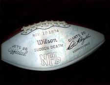 1974 New York Jets Team Signed Football 39 Signatures PSA LOA