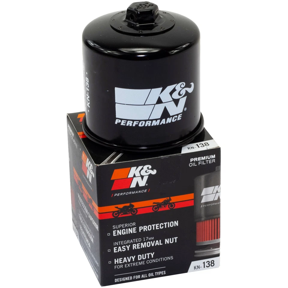 Filtro K&N KN-138 para Aprilia Cagiva Kawasaki Sachs Suzuki RSV4 Gsxr Maxxer - Imagen 2 de 4