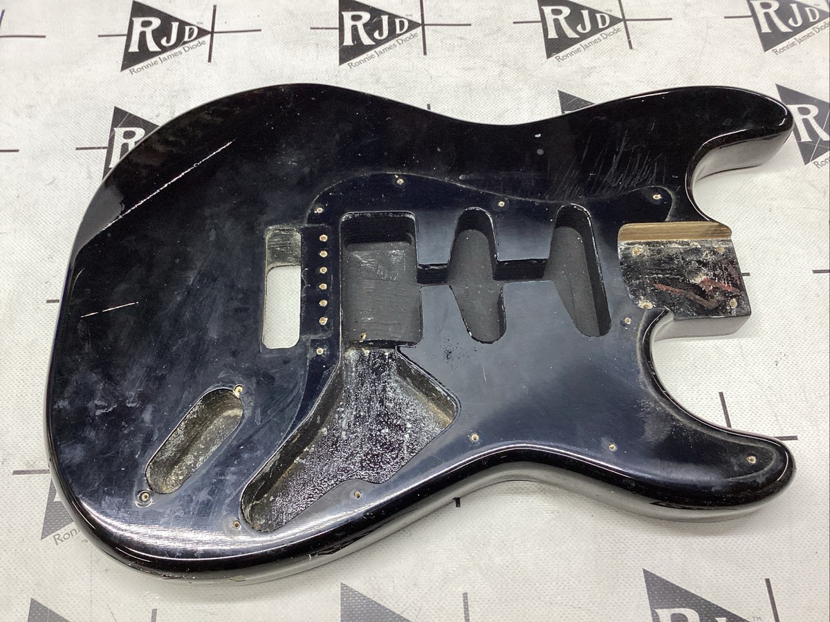 1989 Squier Korea Stratocaster Electric Guitar Body Black | eBay