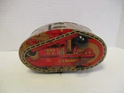 Vintage Marx Tin Litho Wind Up US ARMY TANK No 3 - Works, but missing some parts