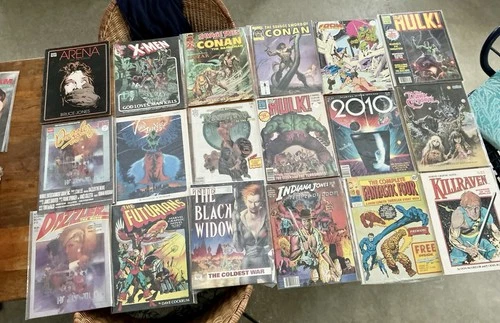 Vintage Marvel Comics Graphic Novel/Comic Lot of 18 Hulk, Black Widow, Conan +++