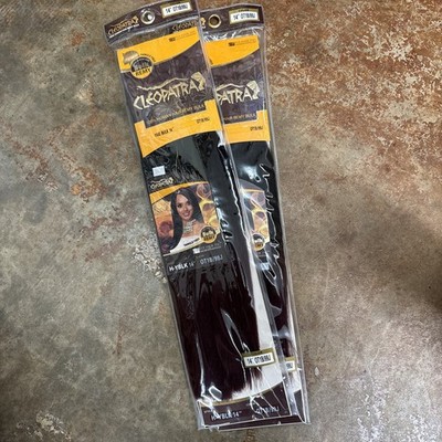 2 pc LOT- Eve Hair Cleopatra Yaki Bulk  Hair 14  OT1B/99J 100% human hair