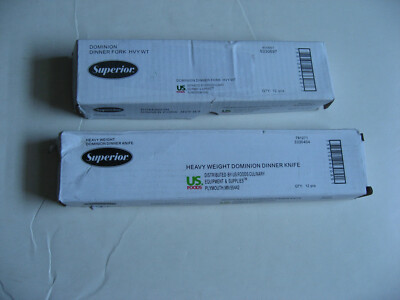 Superior Dominion Stainless Heavy Weight Dinner Fork Knife Sets Lot Of 2