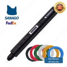 SANAGO New Sanago Premium 3D Pen PLA Filament 20 Colors Set 3Type Module Korean