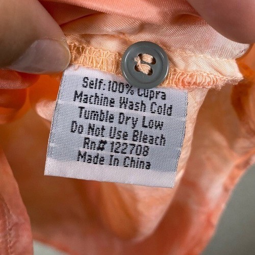 Johnny Was Pete and Greta Women's Size Medium Orange Ombré Button Down Shirt - Picture 7 of 7