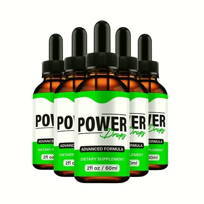 (5-Pack) Power Drops   PowerDrops Extra Strength All Natural Organic Formula