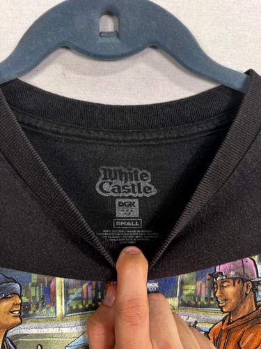 DGK White Castle T-Shirt Small Black For Those About to Crave Crew Neck - Picture 4 of 7