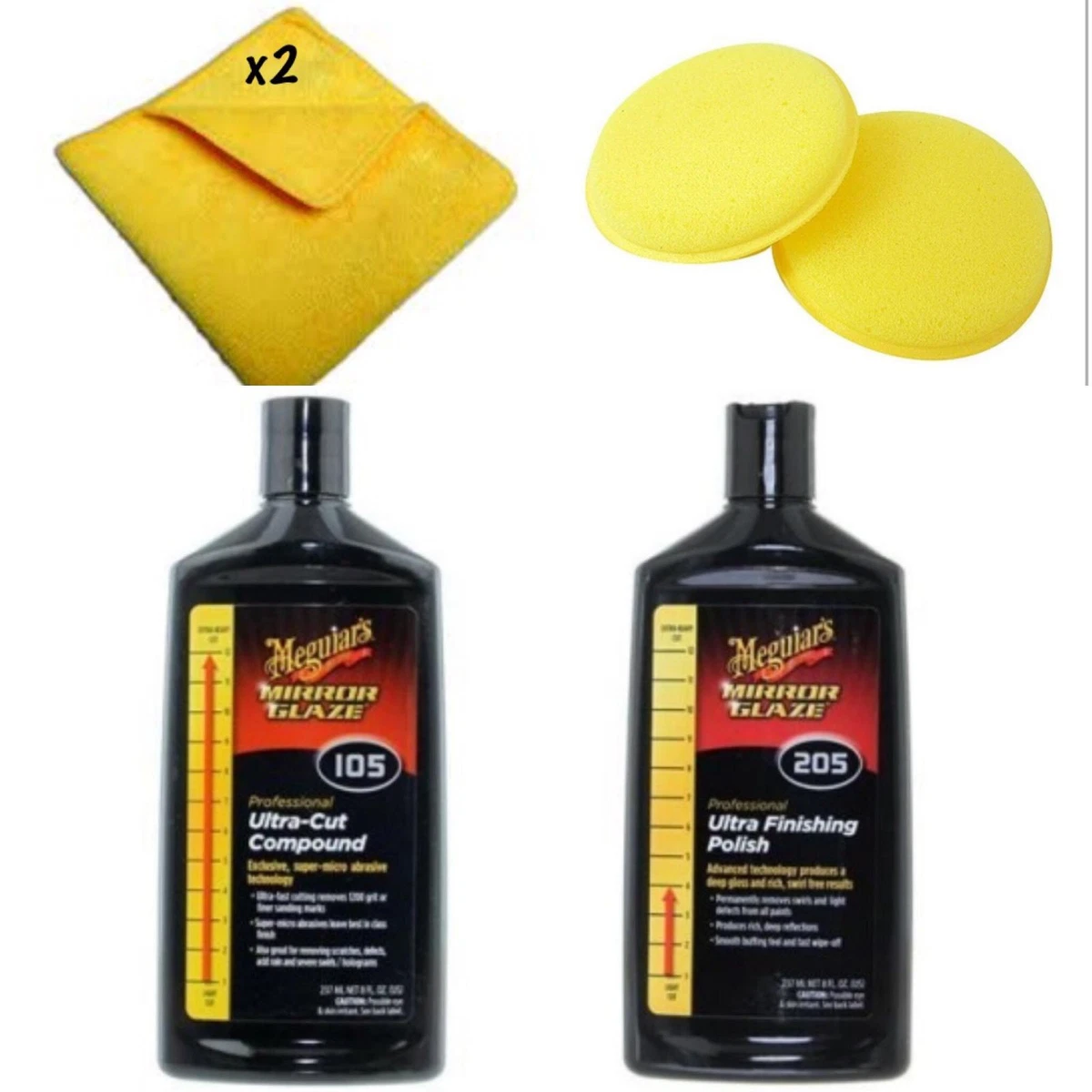 Kit vernis Meguiars 105 Ultra Cut 205 finition 237 ml