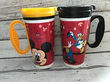 2009 Walt Disney World Souvenir 2 Rapid Fill Plastic Beverage Mug Resorts