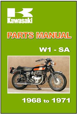 KAWASAKI Parts Manual W1 W1SA & W1SP Police 1968 1969 1970 & 1971