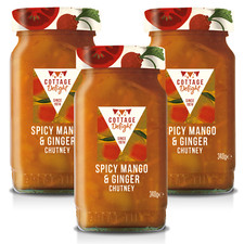 Cottage Delight - Spicy Mango & Ginger Chutney - 340g - Pack of 3