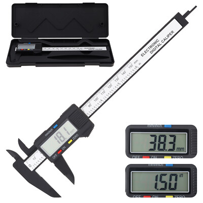Digital Caliper, 0-6 inches Caliper with Large LCD Screen Inch and Mm Measuring