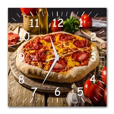 BM Wanduhr 30 cm x 30 cm  leises Uhrwerk Funkuhrwerk Küchenuhr Food 9298-1a WZ