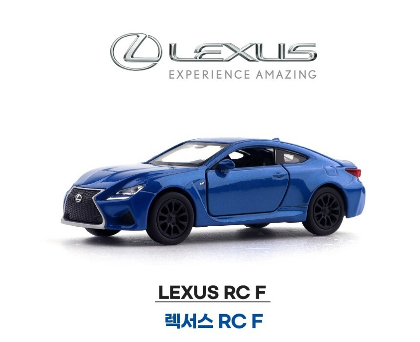 Welly Diecast Mini Car LEXUS RC F Blue Miniature Display Car Hobby
