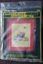 Vogart Crewel Creative Stitchery ~ Flowers and Wheelbarrow ~ New, Sealed