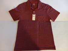 NEW IZOD Saltwater Relaxed Classics Golf   Polo Shirt Men  s Small Striped