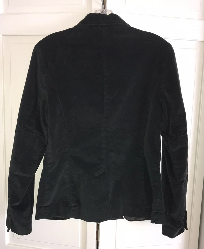 CHAQUETA BLAZER EDDIE BAUER MUJER TALLA 4 TERCIOPELO NEGRO 98% ALGODÓN 2% SPANDEX USADA EN EXCELENTE ESTADO Foto 4 de 4