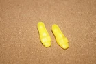 Vintage Francie Barbie Doll Yellow Soft Low Heel Bow Shoes - REPRO