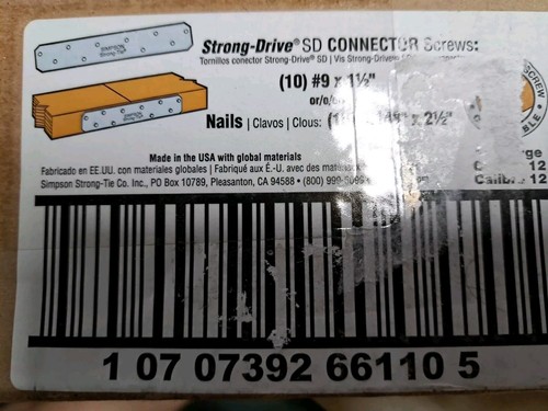 Simpson Strong-Tie HRS8 8-Inch Heavy Strap Tie 25 Pk - Picture 4 of 5