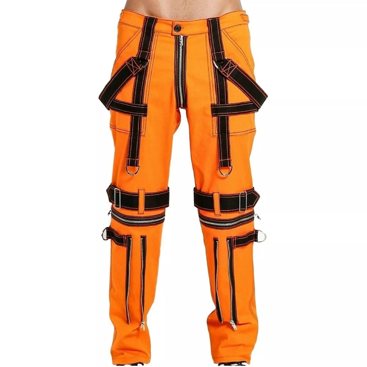 Men's Cyber Goth Punk Bondage Pants Rave Techwear Streetwear