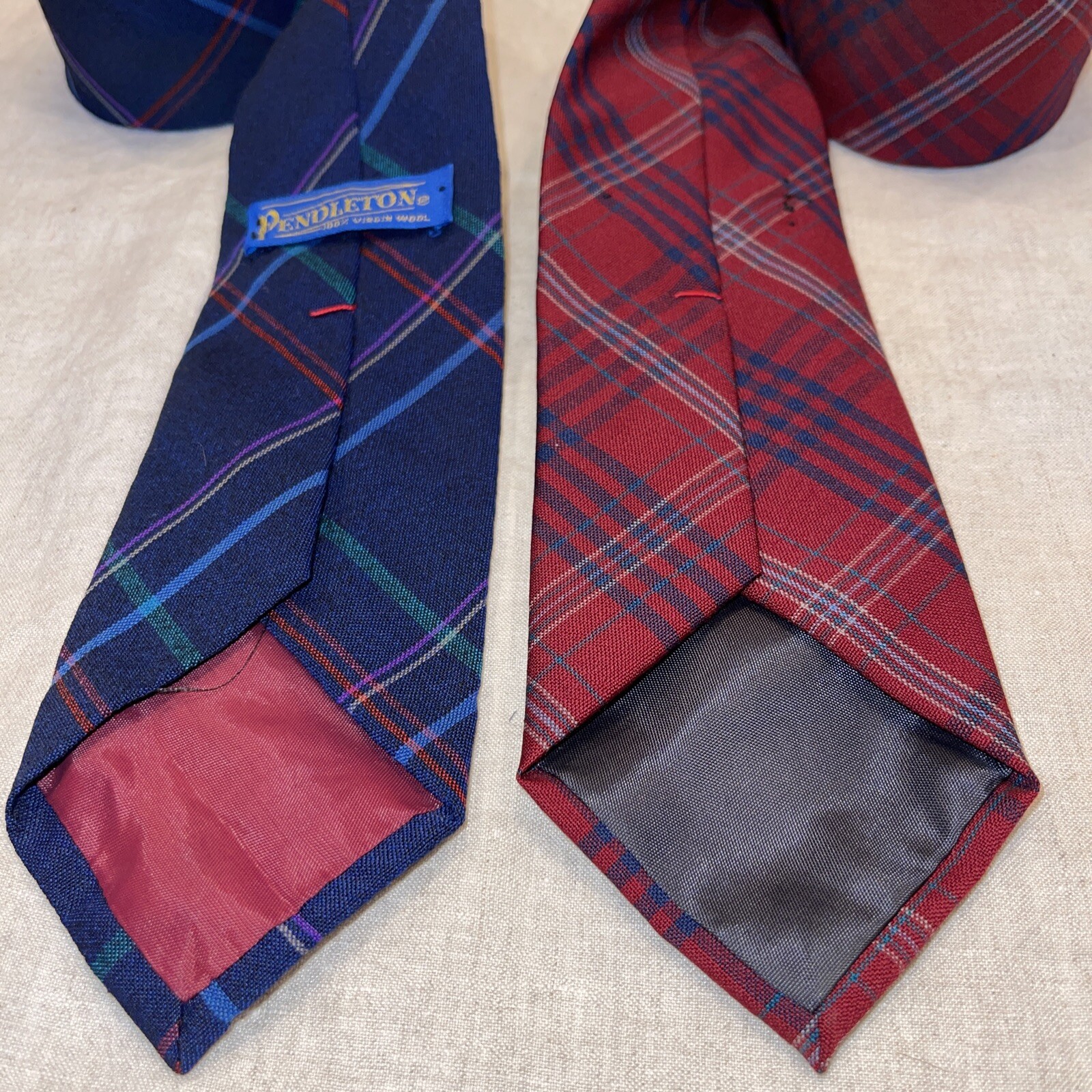 Plaid Pendleton wool tie ties - image 4