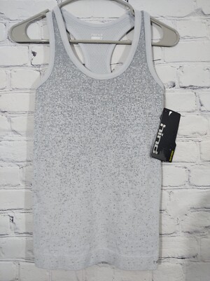 HIND Padded Tennis Tank Women's Running Tennis Yoga Tank Gradient Gray M - New