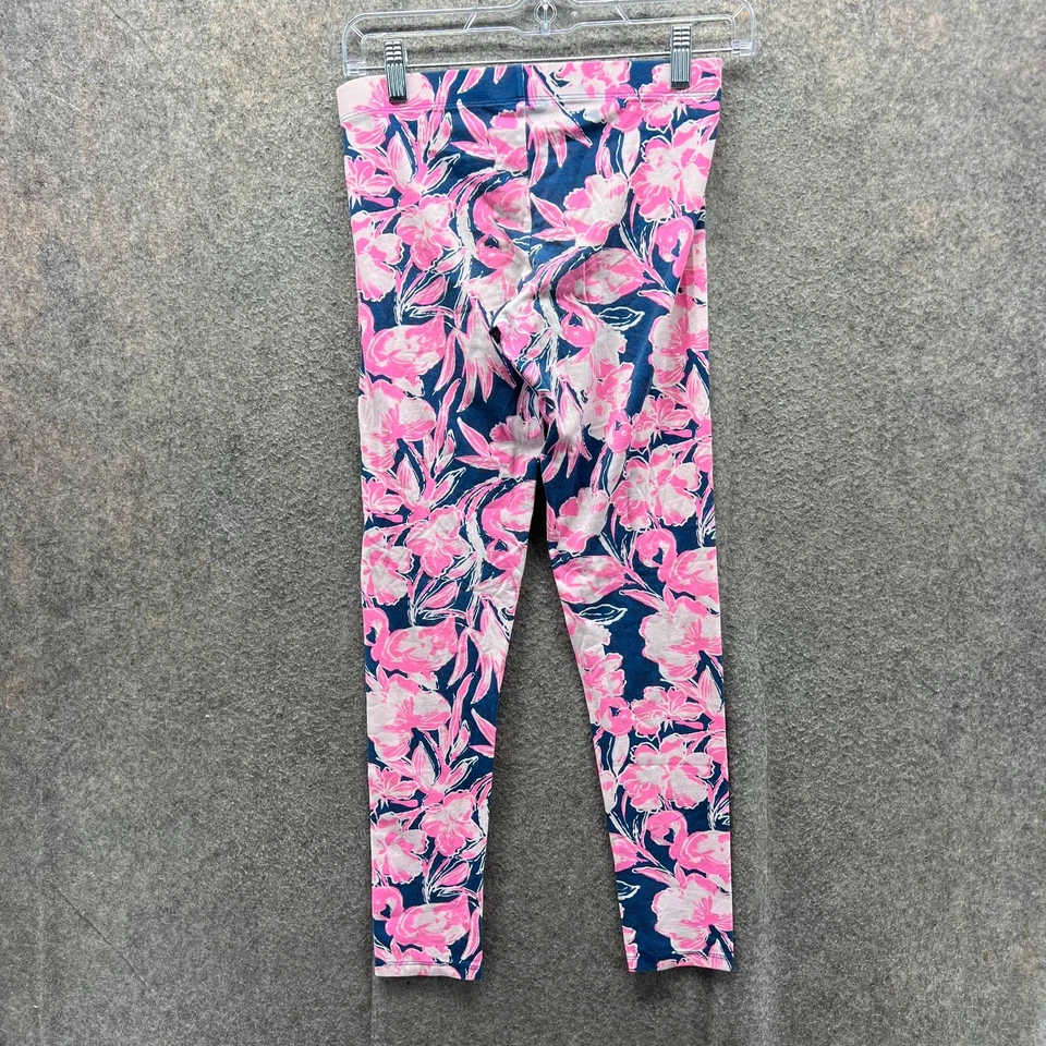 Pantalones Lilly Pulitzer Niñas Extra Grandes Rosa Azul Leggings Maia Cintura Elástica XL Foto 2 de 4
