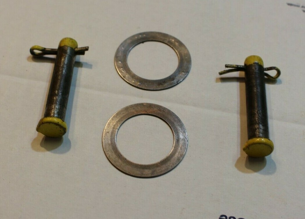 John Deere Auger Pins, shims, 1032, 832, 726, 826 snowblower M43649