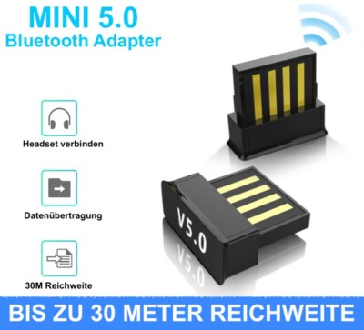 USB 5.0 Bluetooth Stick Adapter Dongle Empfänger EDR High Speed für Windows PC