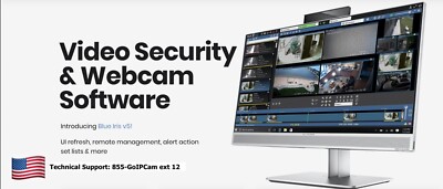 Blue Iris Ver 6.x (Newest Release) Full Professional  Monitoring DVR Software
